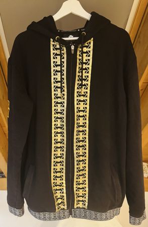 Felpa con cappuccio L ma veste come una XL - cotone ! 