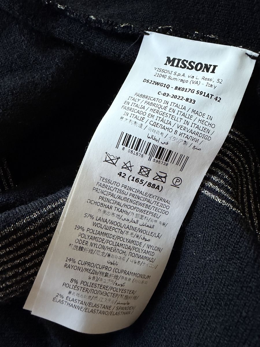 Vestiti: Missoni logo robe noir argenté IT42 – Usato da Puidoux venduto da vendange 3