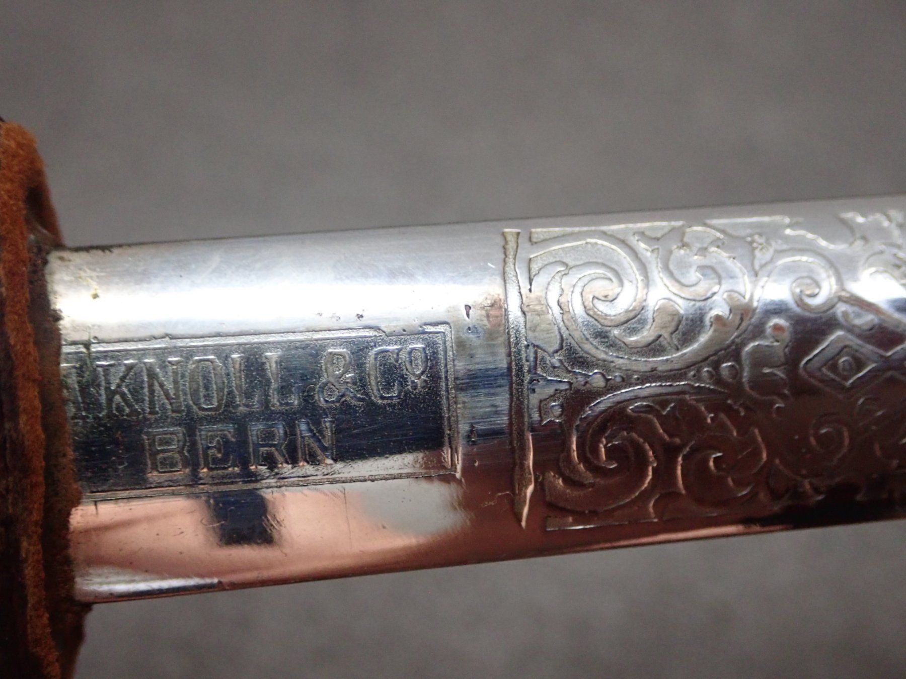 Stichwaffen: Sabre officier suisse. Lame gravée. – Gebraucht aus Onex von mac_w8c2 3
