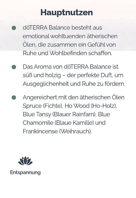 Doterra Huiles essentielles: Doterra Balance – Neuf avec emballage d'origine à Lyss par Infinia 2