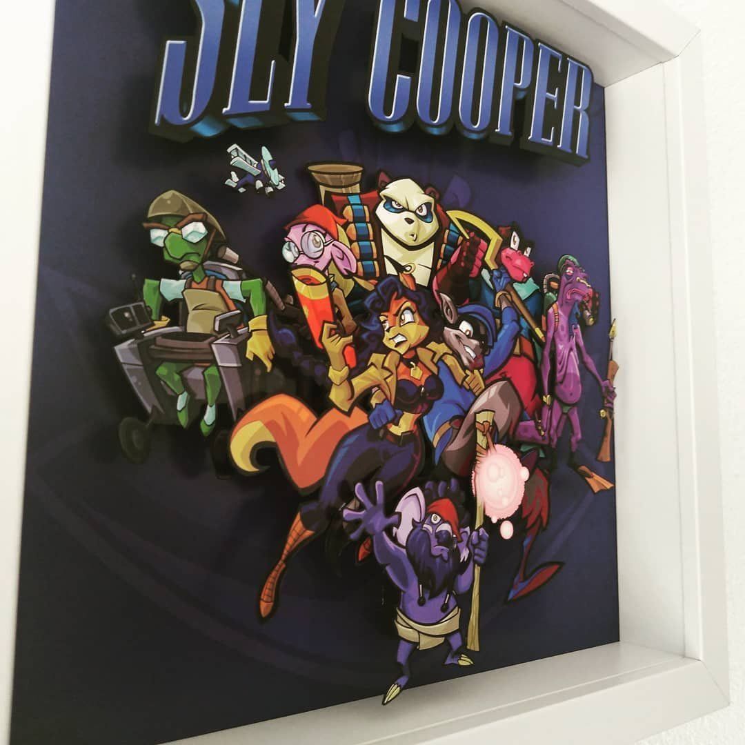 Sony Giochi: Sly Cooper PS2 Shadow Box Diorama – Nuovo (secondo la descrizione) da Kerzers venduto da RetroRatPixelArt 1