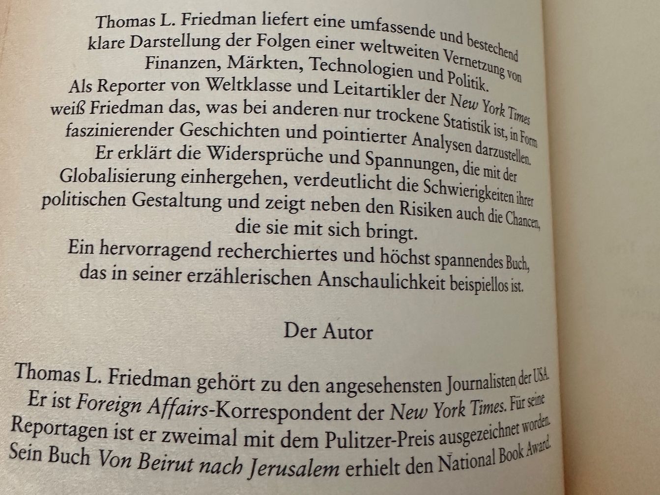 Libri: Globalisierung verstehen - Thomas L. Friedmann – Usato da Rothenburg venduto da wer_g9fd 3