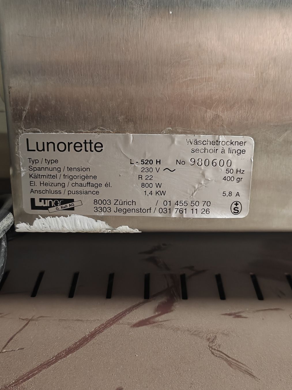 Secomat Wäschetrockner: Lunorette Wäschetrockner – Defekt aus Oekingen von Panther14 1