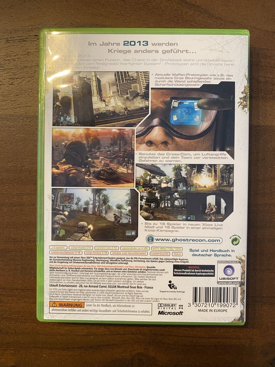 Microsoft Spiele: Tom Clancy's Ghost Recon Advanced Warfighter für Xbox 360 – Gebraucht aus Thunstetten von Virus_33 2
