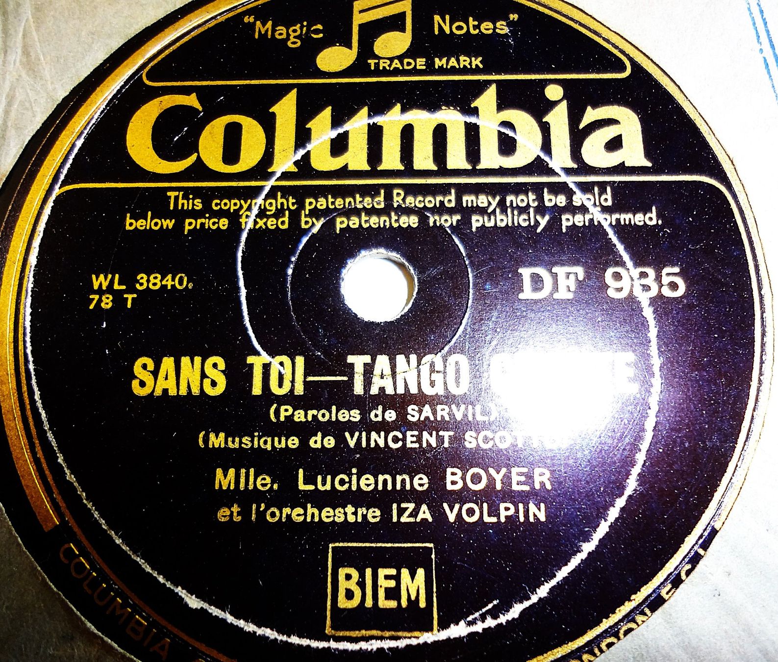 Dischi in vinile: 35 Schellackplatten französische Chanson, div. Interpreten – Usato da Hemishofen venduto da Phonomandy 5