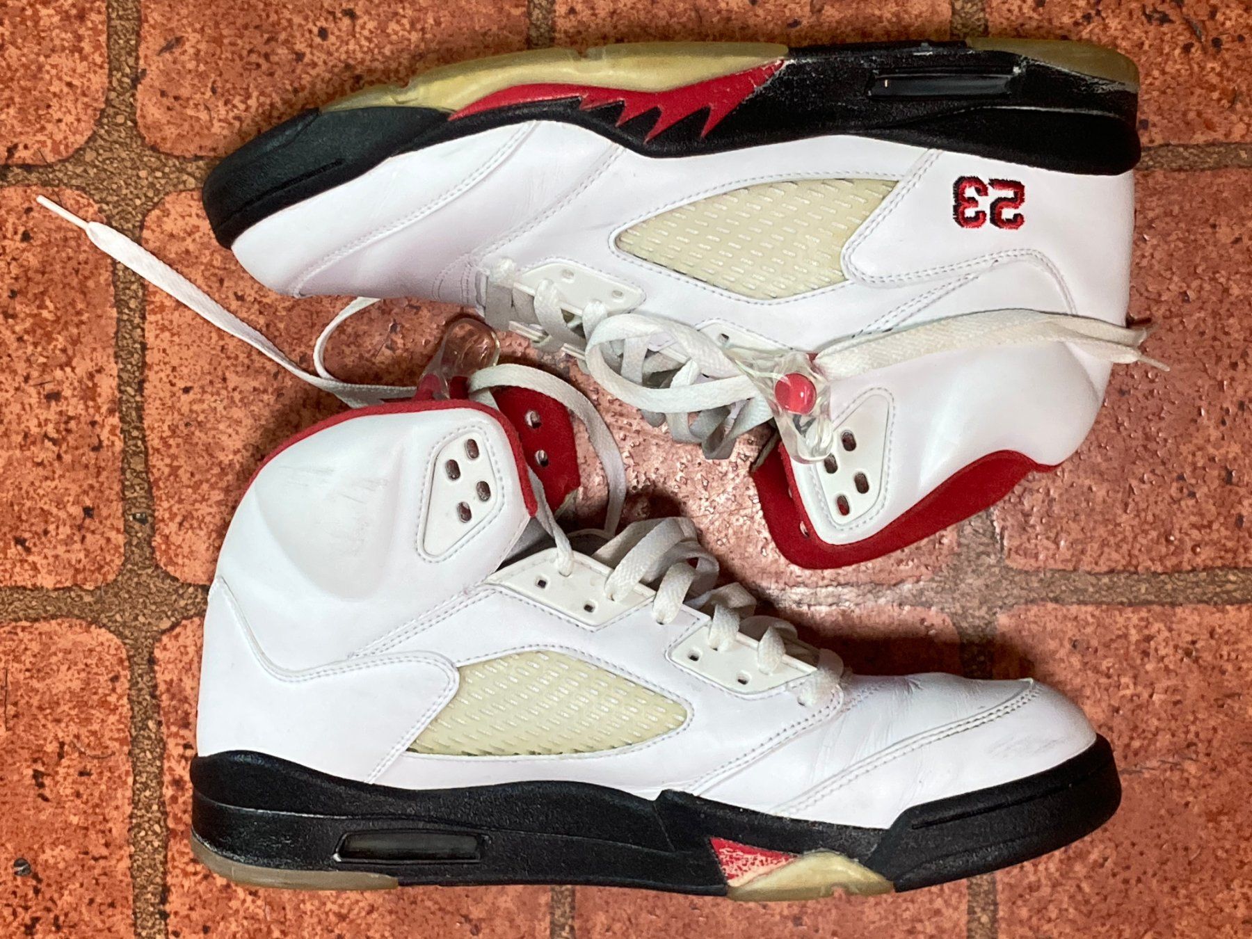 Jordan Scarpe da uomo: 2008 jordan 5 fired red CDP Pack gr. 45/11us – Usato da Zürich venduto da le_souk