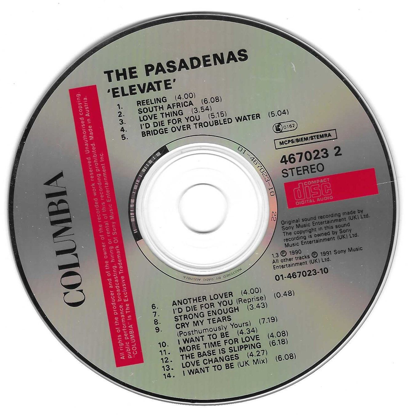 CD: THE PASADENAS  -  ELEVATE – Usato da Bex venduto da Giorgiob 2