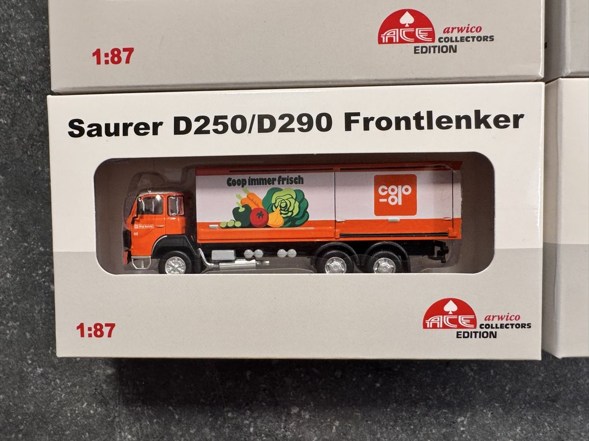 Saurer Modellini d'auto: Saurer Modelle 1:87 von ACE – Nuovo e nell'imballaggio originale da Lenk im Simmental venduto da trampeltier61 4