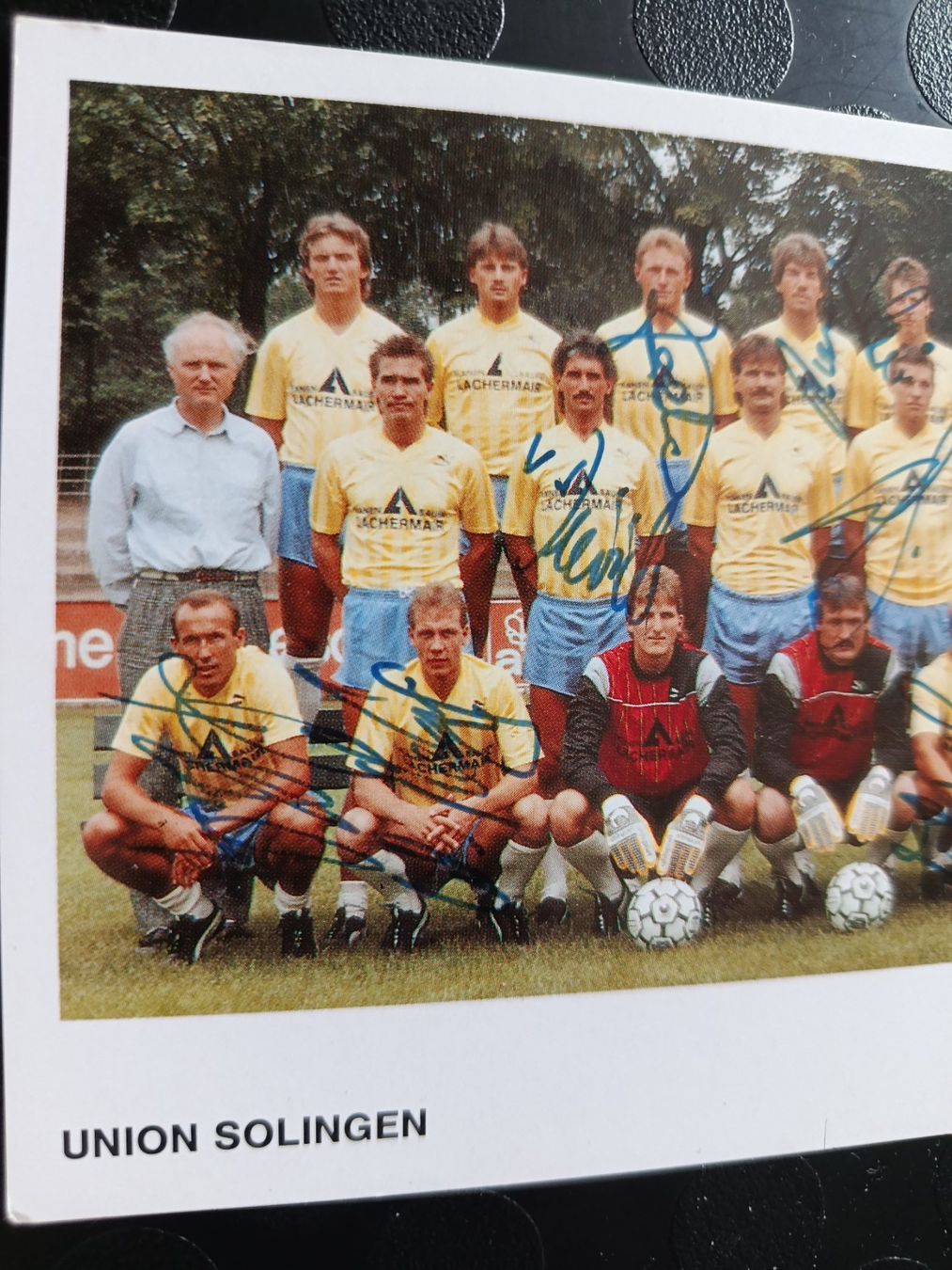 Autogramme: Union Solingen - Handsignierte Autogrammkart - 80er - selten – Gebraucht aus Menziken von Artographs 1