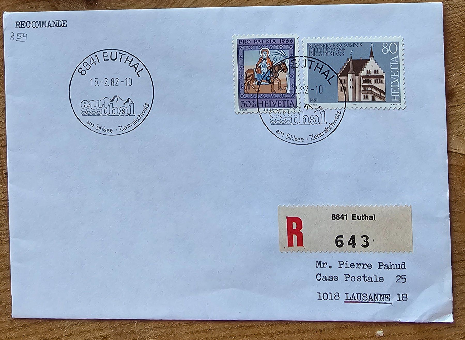 Tous les timbres: Einschreiben Brief mit Sst EUTHAL 11.2.82 – Neuf (Voir description) à Les Valettes par Nuba1