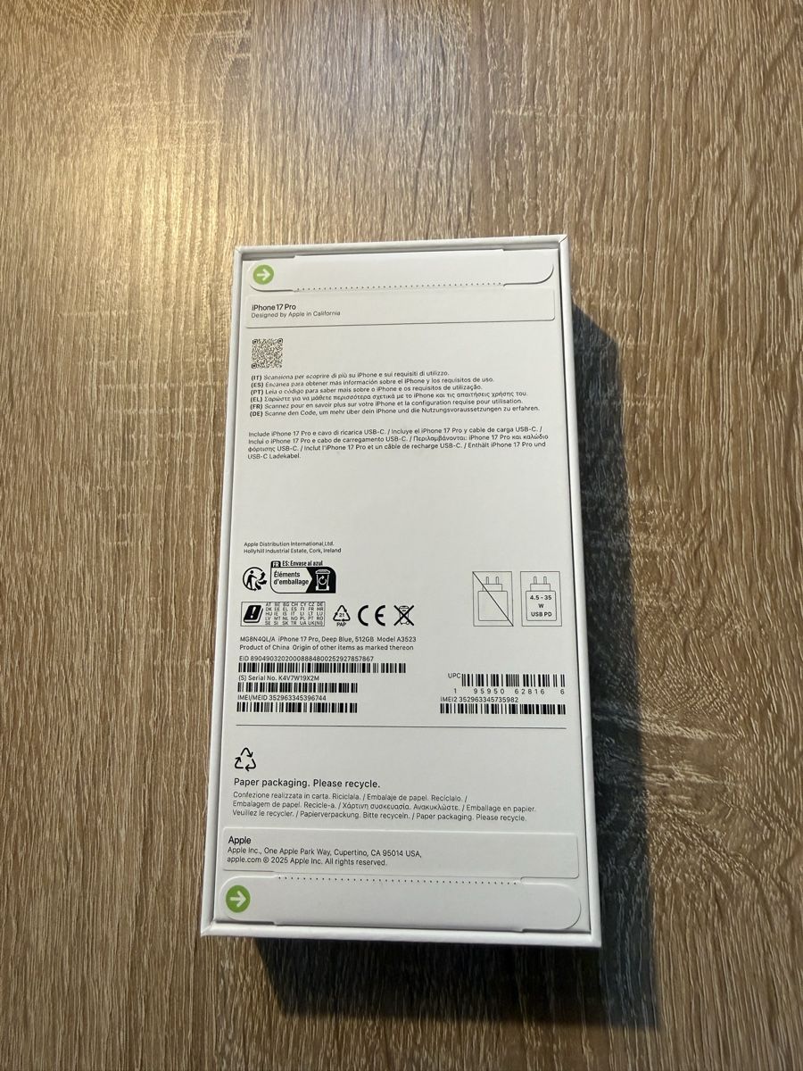 Apple Telefoni cellulari / Smartphones: iPhone 17Pro, Deep Blue, 512GB ungeöffnet – Nuovo e nell'imballaggio originale da Lupfig venduto da Thomas.M_89 1