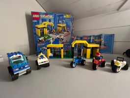 Lego System 6426 - Rennfahrer mit Werkstatt, komplett!