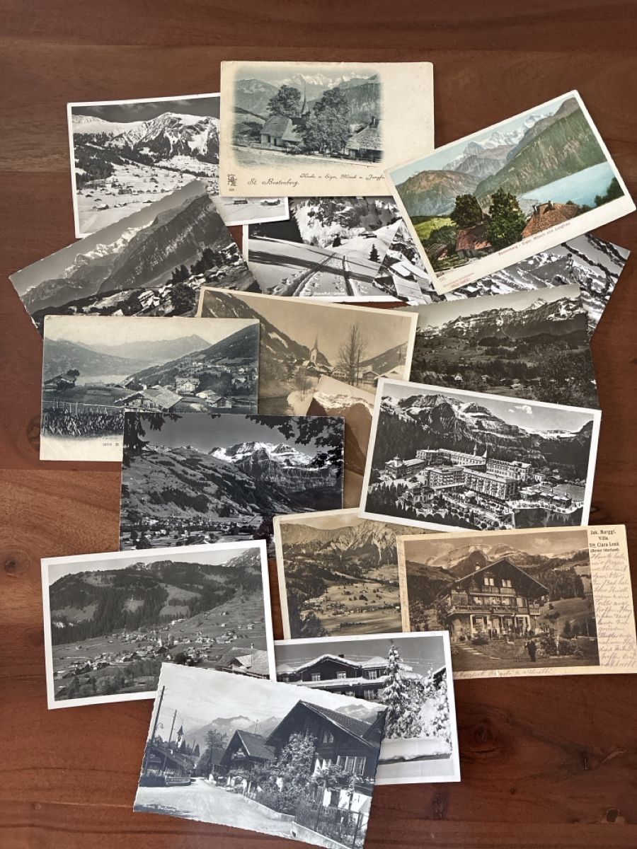 Cartoline postali: 58 Ansichtskarten Schweiz diverse von Kanton Bern – Usato da Oftringen venduto da Cla.vD.74 4