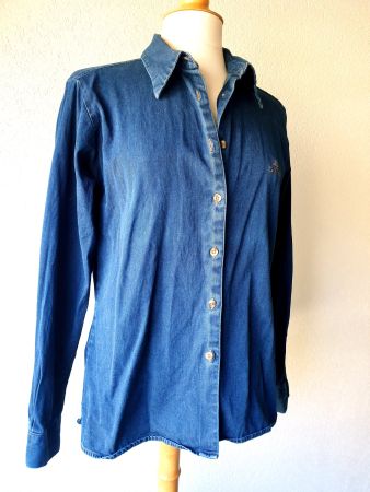 JEANS JEANSHEMD BLUSE HEMD L 40 SAND BLUE TOP ZU ROCK HOSE
