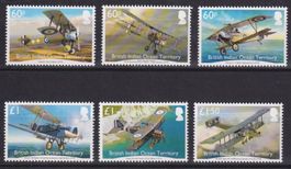 BIOT, Mi 583-588**, KW € 15.00, Flugzeuge