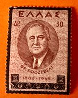 Briefmarken aus Griechenland Franklin D. Roosevelt 