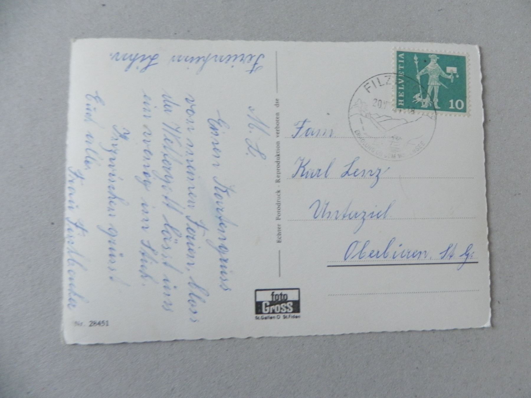 Ansichtskarten: Ansichtskarte Filzbach Glarus GL 1964 – Gebraucht aus Siebnen von krimsie 1