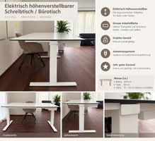 Elektrisch höhenverstellbarer Schreibtisch 200 × 90 cm