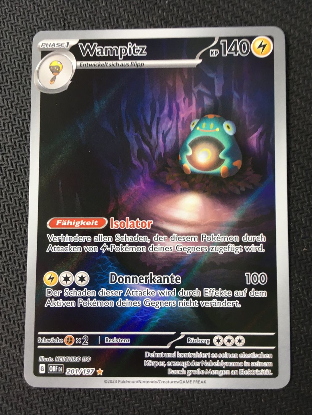 Pokémon Carte collezionabili: Pokémon - OBF 201 - Wampitz - Obsidianflammen -DE- – Nuovo (secondo la descrizione) da St.Gallen venduto da Punktchen01