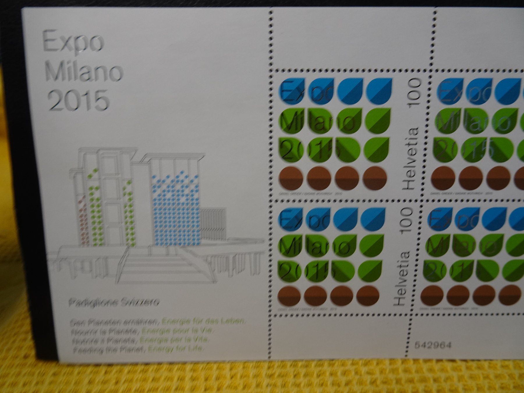 Tutti i francobolli: 2015. EXPO MILAN, POSTFRISCH – Nuovo (secondo la descrizione) da Eschenbach SG venduto da eDaisy 1