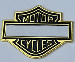 3-D HARLEY DAVIDSON TANK AUFKL., METALL ALLOY, GOLDFARBEN