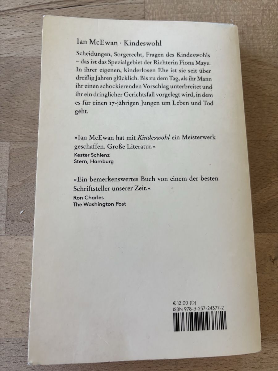 Libri: Kindeswohl - Ian McEwan (Roman) – Usato da Nürensdorf venduto da ali_qyh6 1