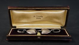 Antike 925 Silber Herz Brosche in originaler Basel Schatulle