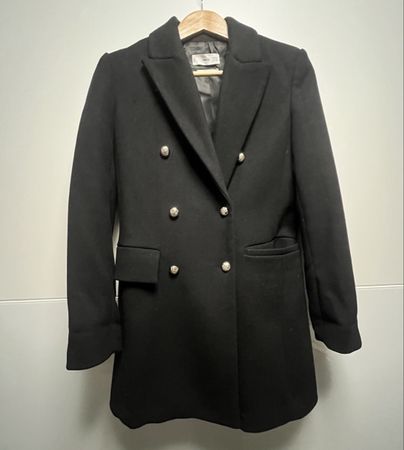 Mango Wintermantel, Grösse XS Schwarz wie neu!