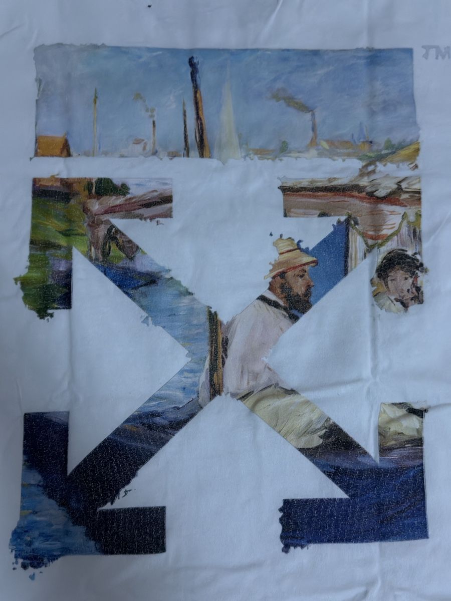 Off-White T-shirt: Off-White Oil Painting Arrows Tee White – Usato da Wetzikon ZH venduto da ShopFaster 3