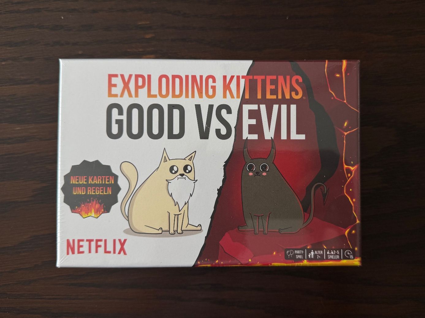 Spiele: Exploding Kittens; Good vs. Evil (NETFLIX) Originalverpackt – Neu und originalverpackt aus Binningen von Dan_Shachar