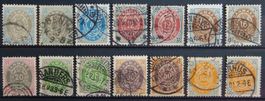 Dänemark ex. Kat. 22-31 gest. 1875 Kat. 121 Euro div. sign.