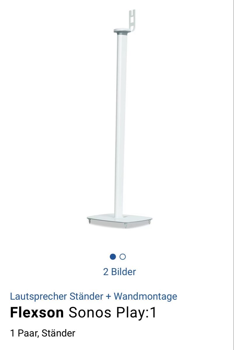 Supporti a parete: 2 Flexson Lautsprecherständer Sonos Play:1 Weiss – Usato da Walzenhausen venduto da poupette72