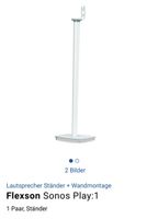 2 Flexson Lautsprecherständer Sonos Play:1 Weiss