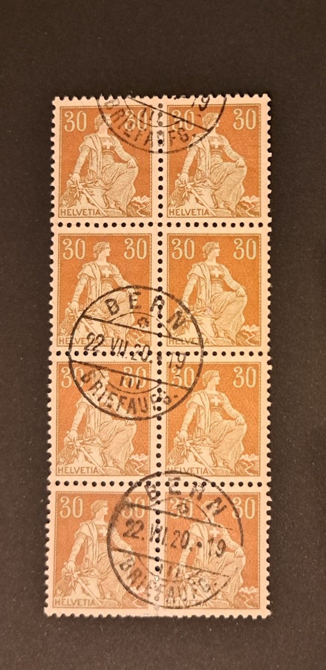 Tutti i francobolli: Grosse Block Einheit SBK 110 Stempel Bern – Usato da Unterägeri venduto da PhilatelieStudiger
