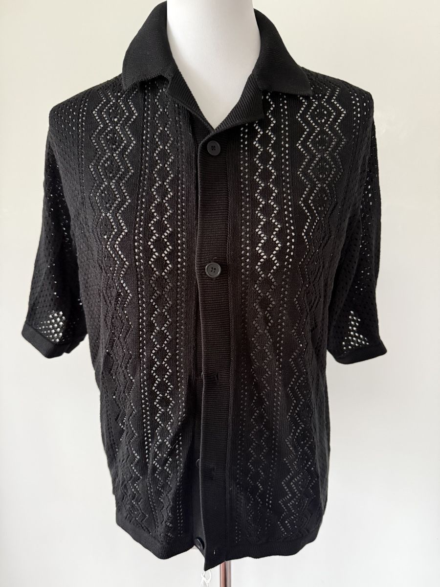 Camicie: GU Strickjacke, Sommer Hemd Herren Gr. L – Usato da Zürich venduto da JOD213