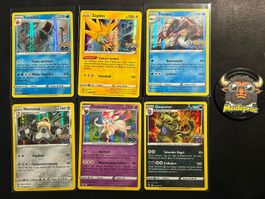 Pokémon Go (PGO) Rare Holo 6x Bundle DE NM