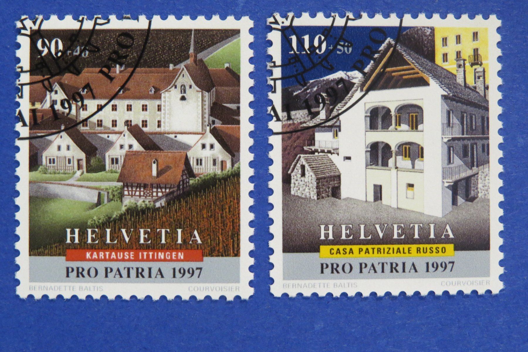 Tutti i francobolli: Serie Pro Patria 1997 - off.Ersttag-Eckstempel BERN – Usato da Brunnen venduto da Kumari 1