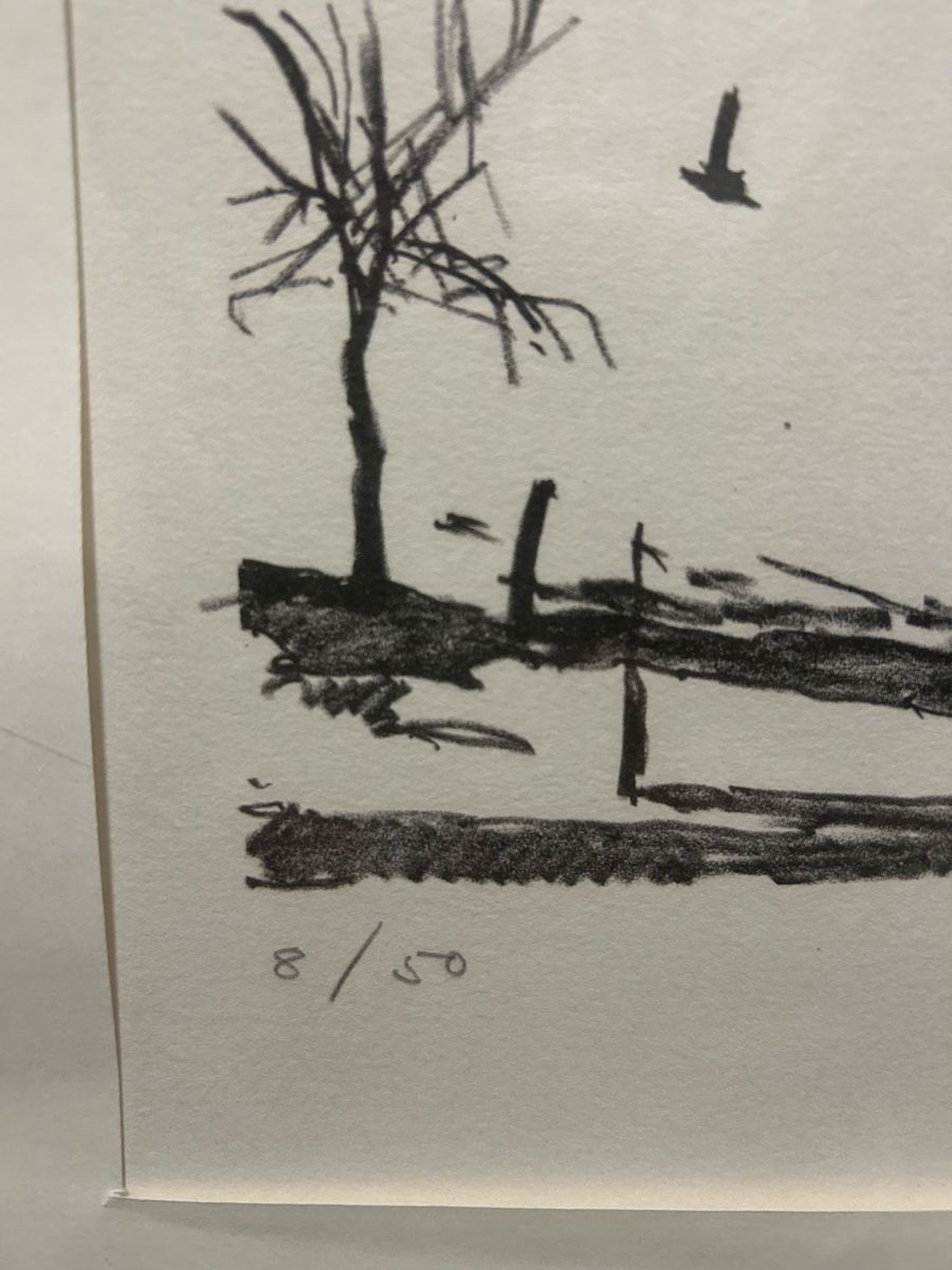 Grafica & Litografie: Original Winter Lithographie Schweizerkünstler H. Scheitlin – Usato da Zollikon venduto da Moira55 1