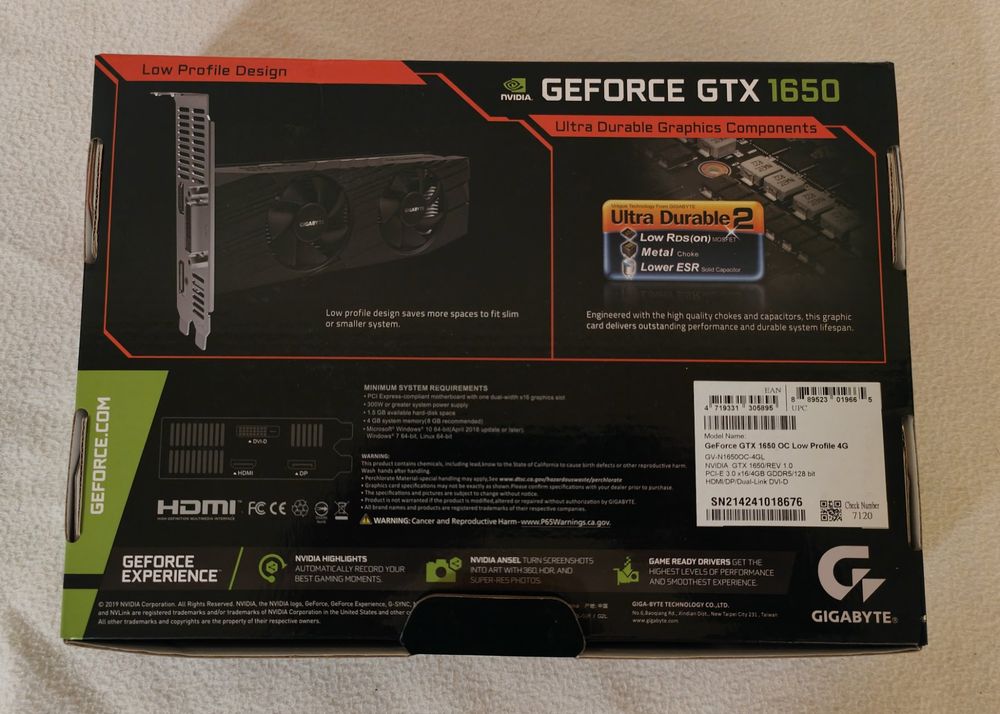 Grafikkarte Gigabyte GeForce GTX 1650 OC Low Profile 4G | Kaufen auf ...