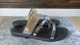 Sandali donna argento e strass tg 37