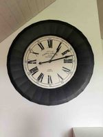 Wanduhr Cafe de la Tour Design schwarz neuwertig