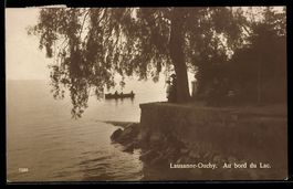 AK Lausanne-Ouchy, Au bord du Lac, 1917