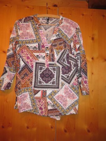 Tunika mit Muster M Gr. 40 - Leicht & Angenehm