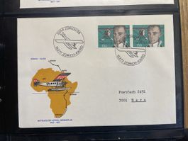 Schweiz Helvetia Briefmarke, Flug Zürich-Kairo, Top!