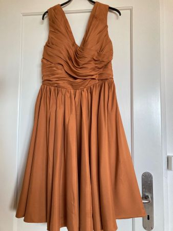 Vintage Coktail/Tanz Kleid in Caramel-Gold
