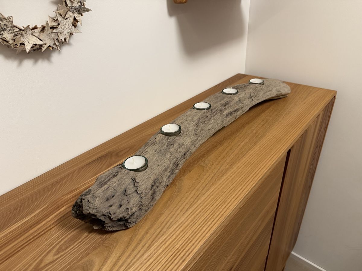 Tutte le decorazioni: Schwemmholz mit Kerzen – Nuovo e nell'imballaggio originale da Winterthur venduto da Pilzchen 1