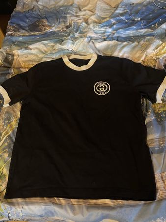 T-shirt Gucci noir, vintage, taille xl
