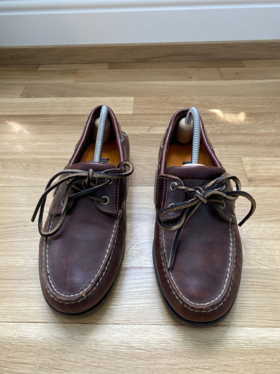 Timberland Scarpe da uomo: Timberland Bootsschuhe Braun Leder Größe 7W – Usato da Zürich venduto da adr_c5lp 1