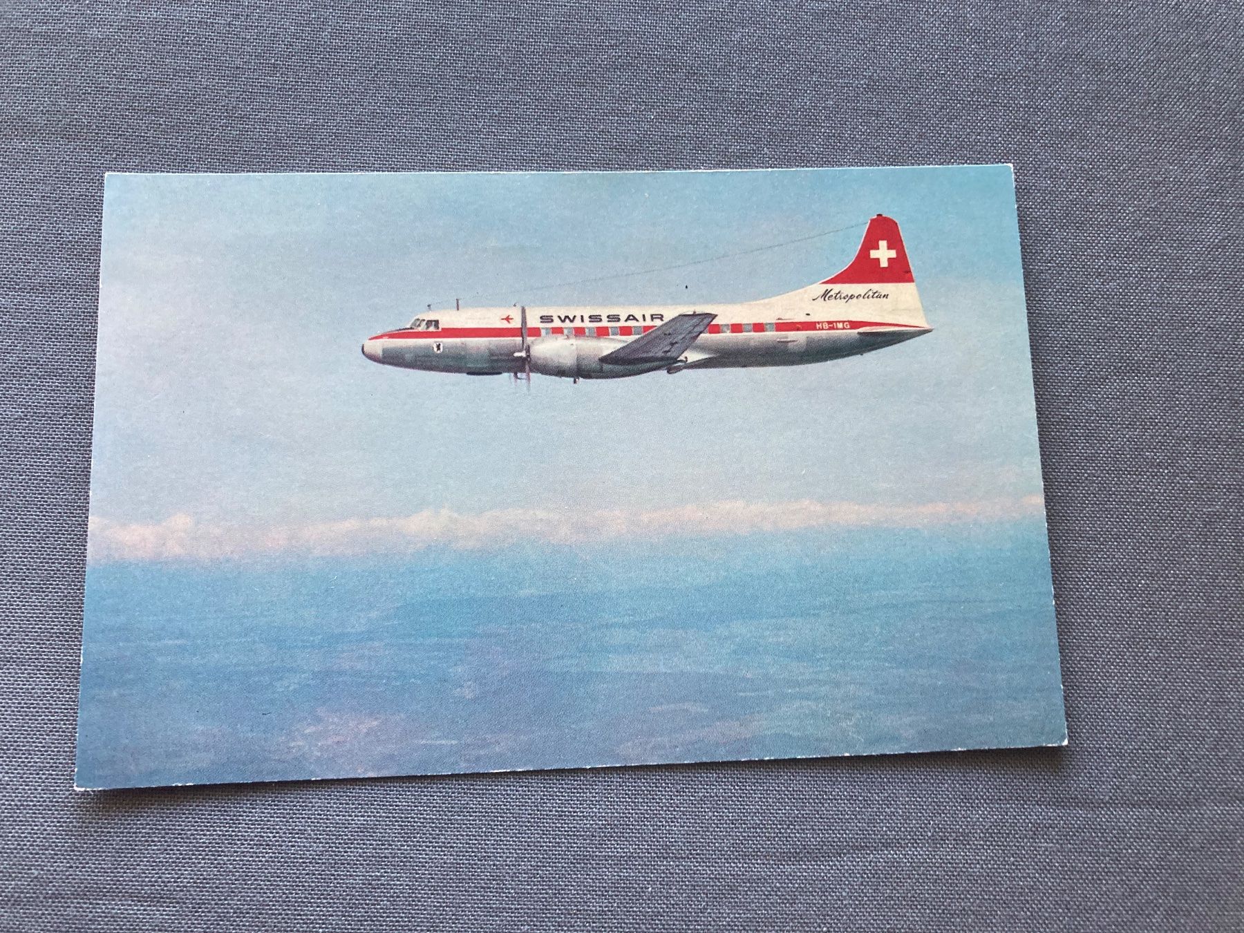 Cartoline postali: Swissair Convair Metropolitan Ansichtskarte, – Usato da Zürich venduto da mik_h9ty