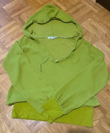 Haut transparent vert Bershka taille M